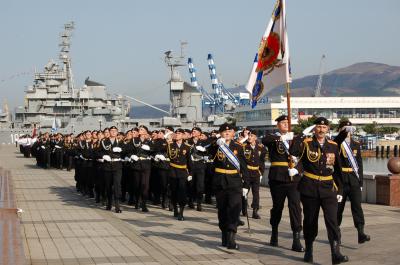 Митинг посвящённый 20-летию образования Новороссийской военно-морской базы