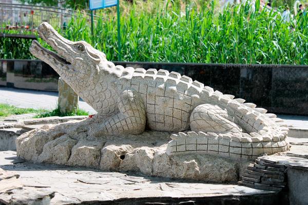 Скульптура Крокодил Парк Фрунзе Новороссийск