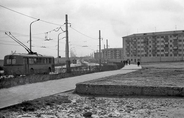 3-й микрорайон. Проспект Ленина. 1974 год. Новороссийск. Старое фото