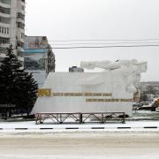 Памятник Матросу с гранатой. Зима 2014. Новороссийск