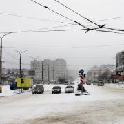 Вид с трассы на 14 микрорайон и ЖК Викторию. Зима 2014. Новороссийск