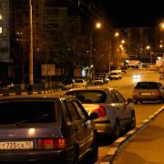 Вид на ночную улицу Героев Десантников. 2014 год. Новороссийск
