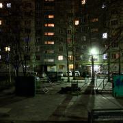 Детская площадка на Малоземельской 1 ночью. 2014 год. Новороссийск
