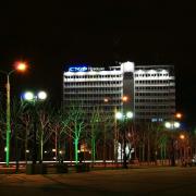 Вид ночью на Новошип в Новороссийске