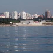 Панорама моря и нового застроенного микрорайона. 2013 г. Новороссийск