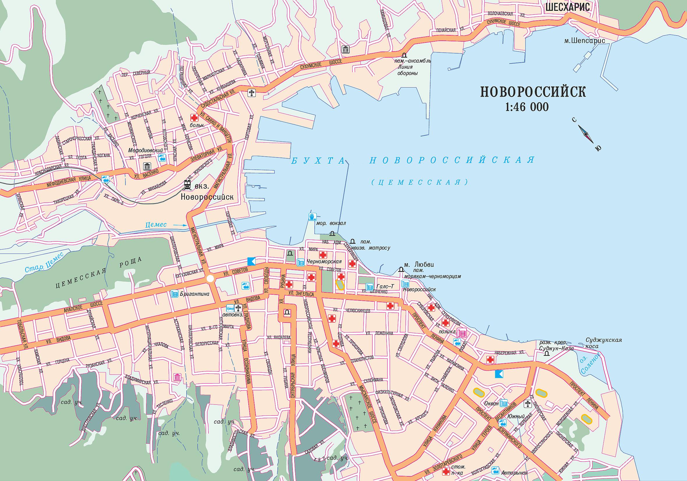 Карта Чернигова с номерами домов
