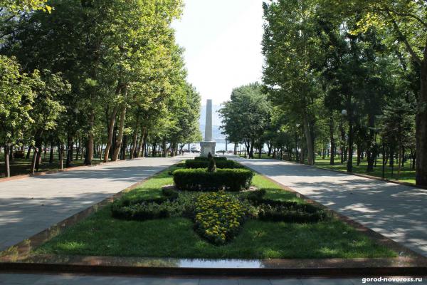 Новороссийск Площадь Героев. Аллея с цветами