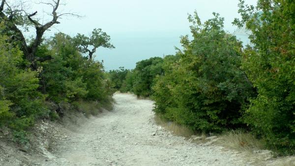 Горная дорога на пляж «Геолог» в Южной Озереевке